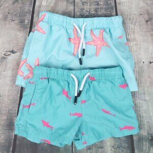 MAAMGIC BUNDLE TWO SWIM TRUNKS WITH MESH BUILT IN UNDERWEAR SIZE 2T